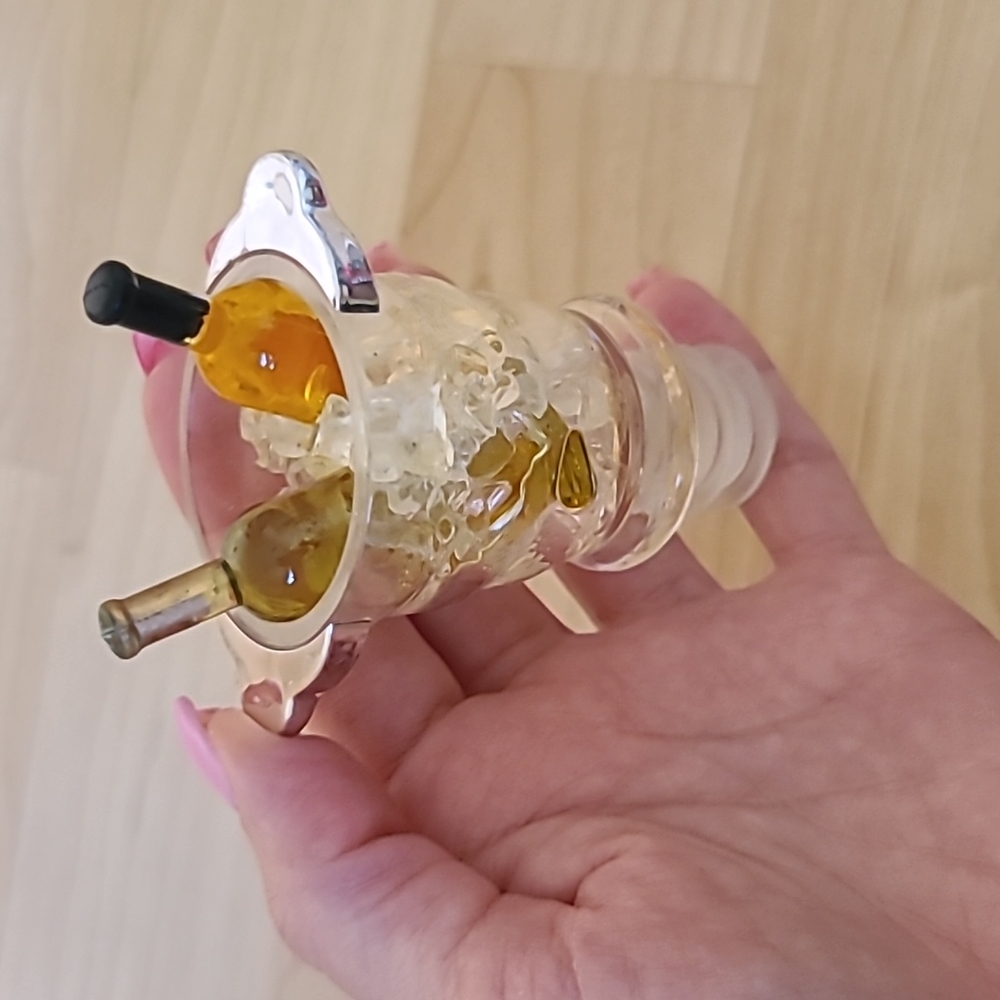 Cute Clear Mini Champagne In Ice Bucket Celebration Wine Bottle Stopper